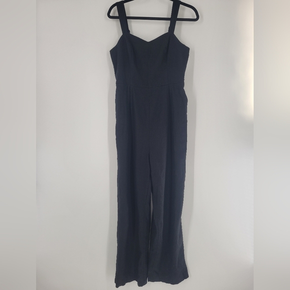 Old Navy Wide Leg Jumpsuit Adjustable  Strap Black Size M New - Picture 1 of 4